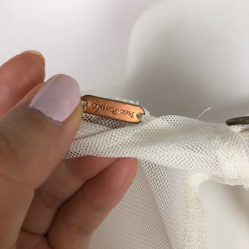 NWT Free People Cream/Ivory Lace Blouse - Picture 8 of 10